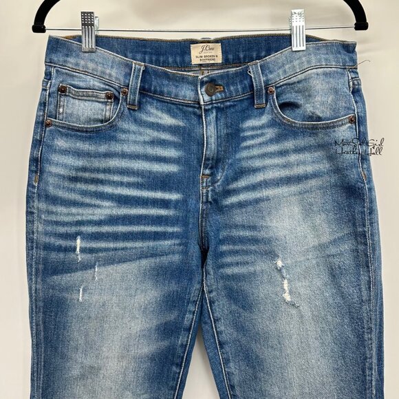 J.Crew Slim Broken-In Distressed Boyfriend Jeans Size 30 - Picture 2 of 6